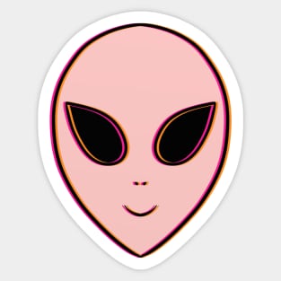 Happy Alien Sticker